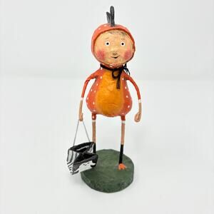 LORI MITCHELL ~ Dinky Dinosaur ~ Folk Art Halloween Trick or Treat Kid